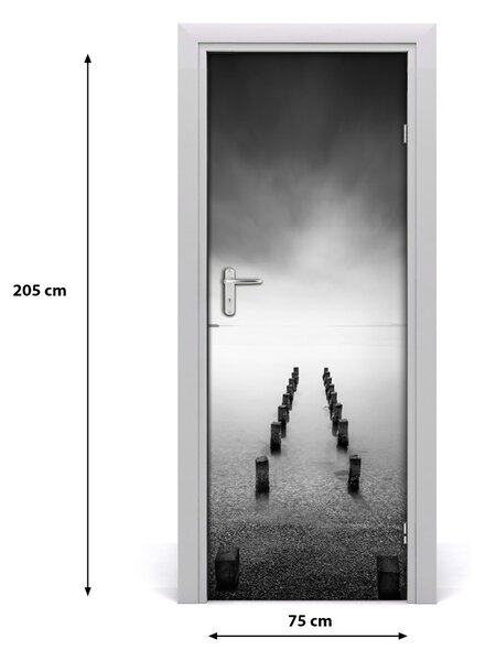 Adesivo per porta Acqua del lago 75x205 cm