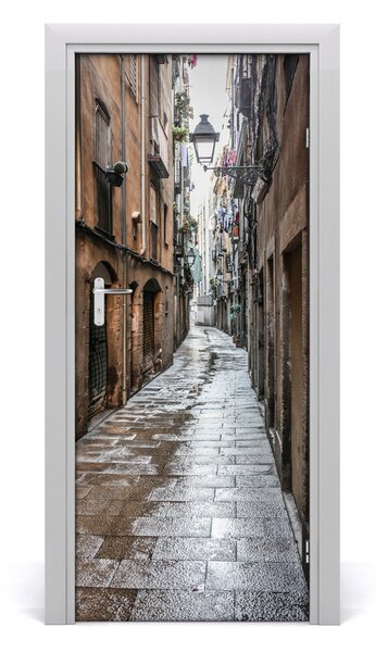 Adesivo per porta interna Strada storica 75x205 cm