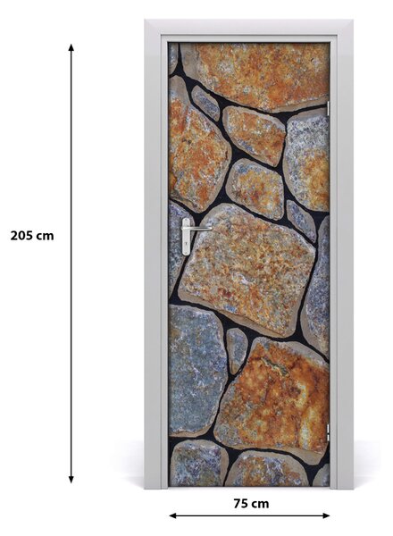 Adesivo per porta Pietre di sfondo 75x205 cm
