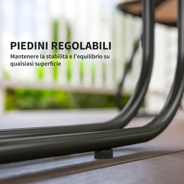 VivaGarden Salotto da Giardino con Divano 2 Posti 2 Poltrone e Tavolino con Cuscini in Rattan PE colore Grigio