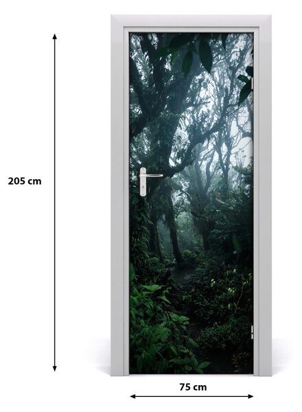 Sticker porta la foresta pluviale 75x205 cm