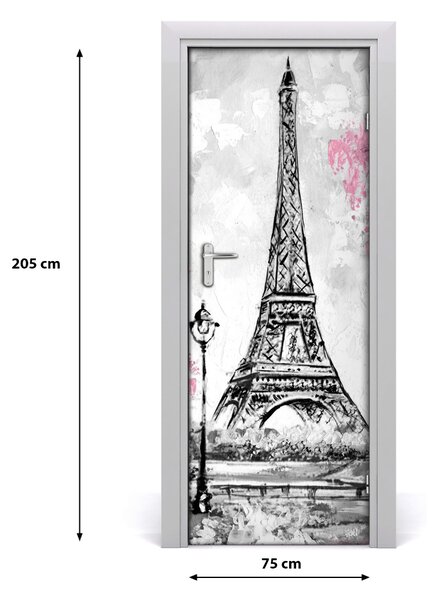 Adesivo per porta Torre Eiffel 75x205 cm