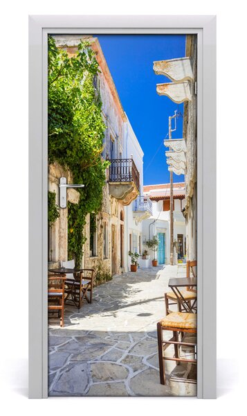 Adesivo per porta interna Isola di Naxos in Grecia 75x205 cm