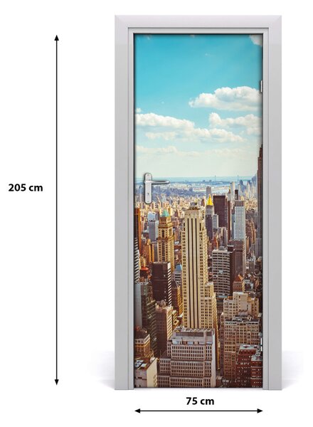 Poster adesivo per porta Lotto di uccelli di New York 75x205 cm