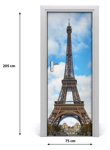 Poster adesivo per porta Torre Eiffel 75x205 cm