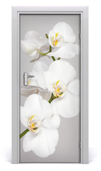 Adesivo per porta interna Orchidea bianca 75x205 cm