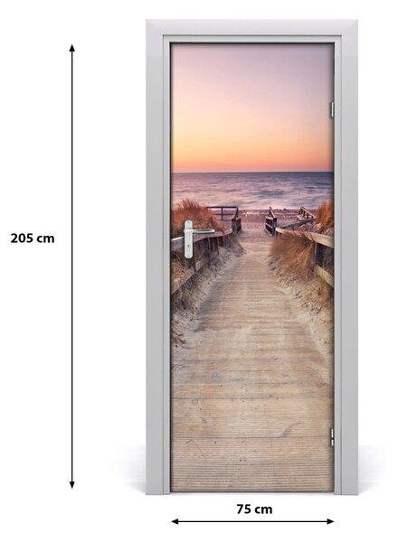Poster adesivo per porta Sentiero per la spiaggia 75x205 cm