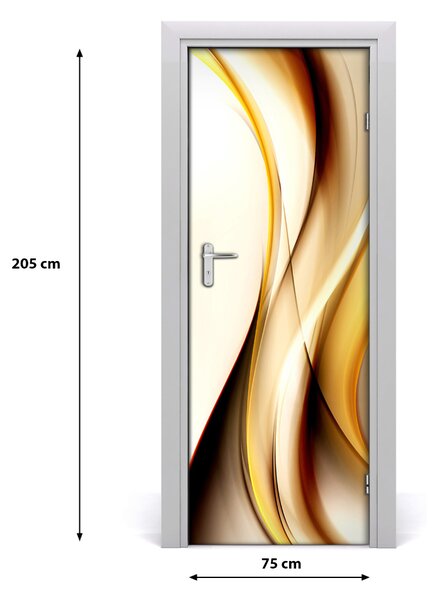 Adesivo per porta Astrazione d'onda 75x205 cm