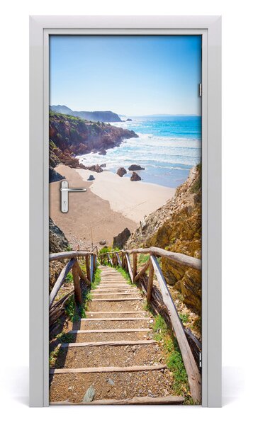 Adesivo per porta interna Sentiero per la spiaggia 75x205 cm