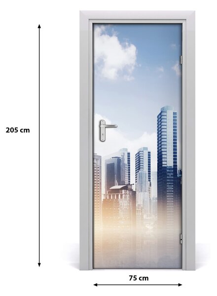 Adesivo per porta Grattacieli 75x205 cm