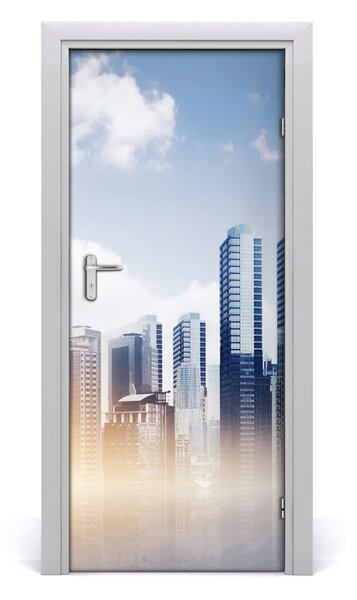 Adesivo per porta Grattacieli 75x205 cm