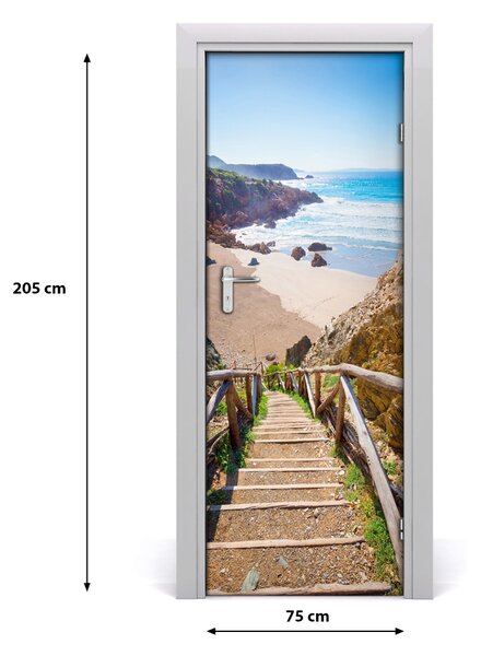 Adesivo per porta interna Sentiero per la spiaggia 75x205 cm