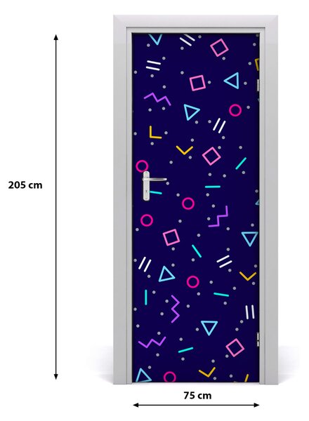 Adesivo per porta Sfondo geometrico 75x205 cm