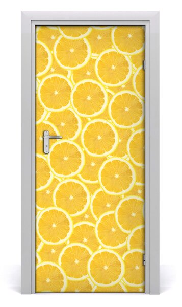 Adesivo per porta Limoni 75x205 cm