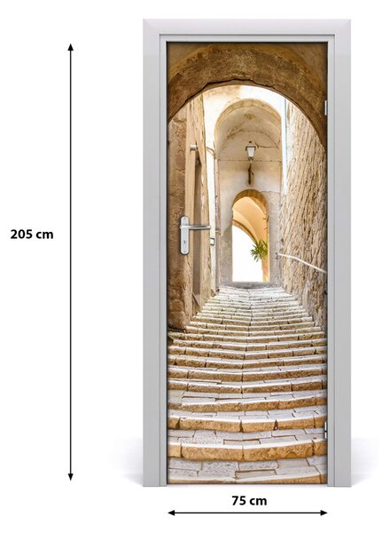 Adesivo per porta Strade strette 75x205 cm