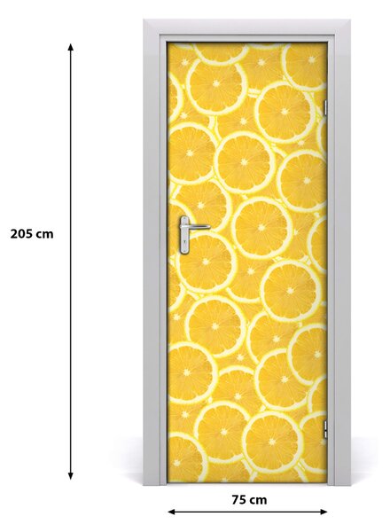 Adesivo per porta Limoni 75x205 cm