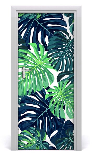 Sticker porta Foglie tropicali 75x205 cm