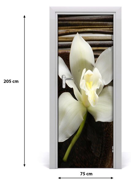 Poster adesivo per porta Orchidea 75x205 cm