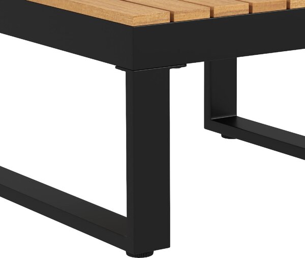 VivaGarden Salotto da Giardino con Divano 2 Posti 2 Poltrone e Tavolino in Alluminio colore Grigio