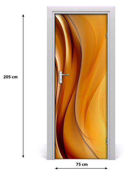 Adesivo per porta interna Astrazione d'onda 75x205 cm
