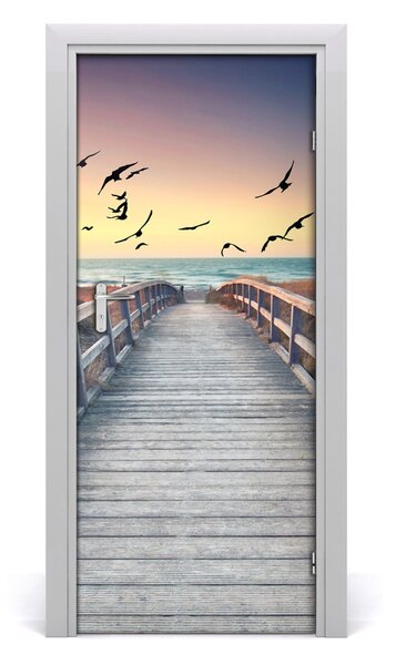 Adesivo per porta interna Sentiero per la spiaggia 75x205 cm
