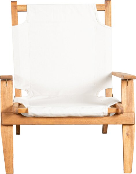 VivaGarden Salotto da Giardino con Divano 2 Posti 2 Poltrone e Tavolino in Legno di Acacia colore Sabbia - Wood Cotton Club Samba