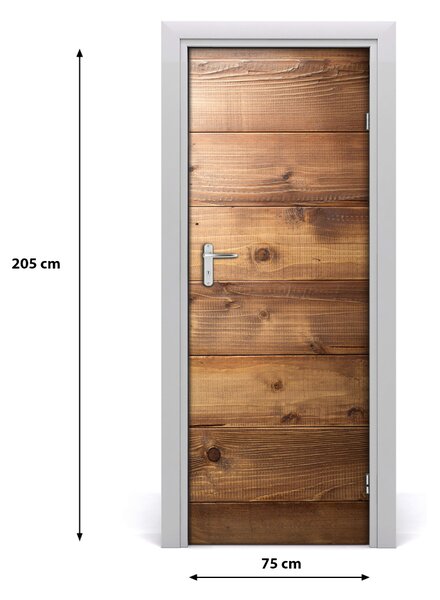 Adesivo per porta Sfondo di legno 75x205 cm