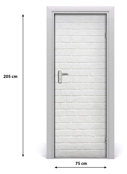 Adesivo per porta interna Muro di mattoni 75x205 cm