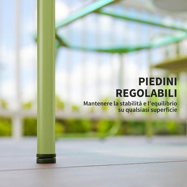 VivaGarden Salotto da Giardino con Divano 2 Posti 2 Poltrone e Tavolino in Rattan PE colore Verde