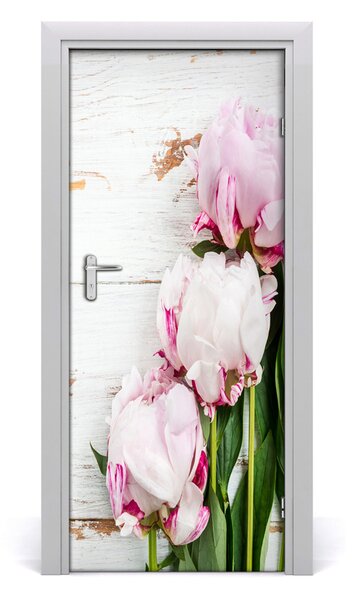 Adesivo per porta Peonia 75x205 cm