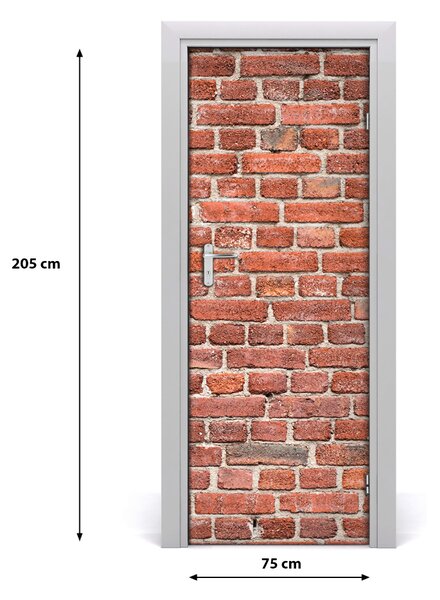 Sticker porta Muro di mattoni 75x205 cm