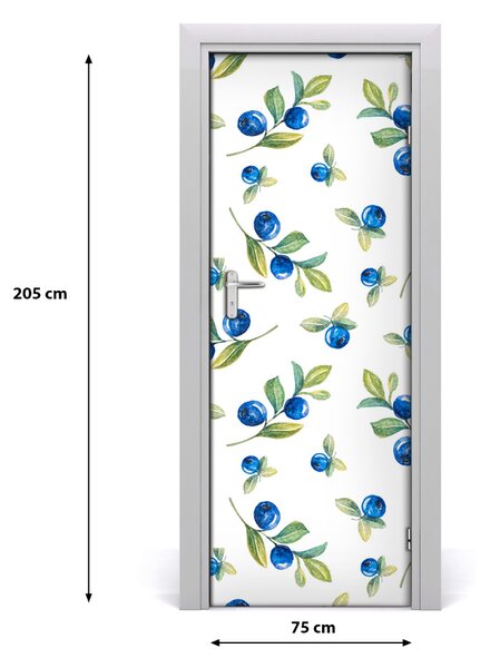 Sticker porta Frutti di bosco 75x205 cm