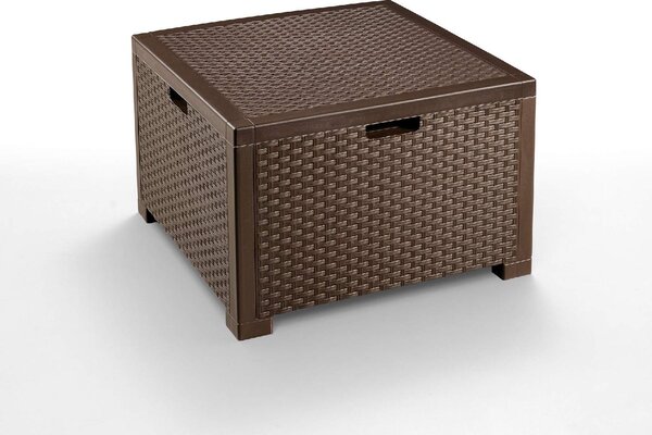 BICA Salotto da Giardino con Divano 3 Posti 2 Poltrone e Tavolino con Cuscini in Rattan PE colore Marrone - Nebraska 3