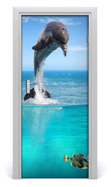Adesivo per porta Mondo sott'acqua 75x205 cm