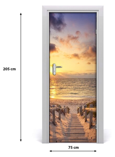 Adesivo per porta interna Sentiero per la spiaggia 75x205 cm
