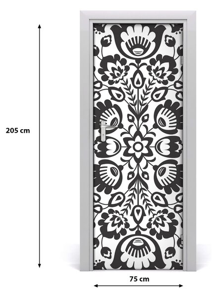 Poster adesivo per porta Pattern folk 75x205 cm