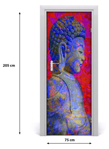 Adesivo per porta Buddha Abstraction 75x205 cm