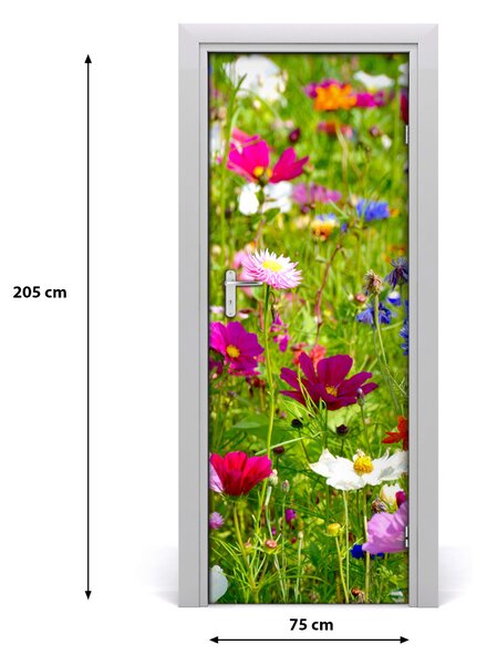 Adesivo per porta Fiori di campo 75x205 cm