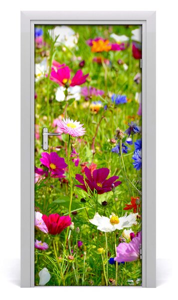 Adesivo per porta Fiori di campo 75x205 cm