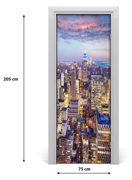 Adesivo per porta New York 75x205 cm