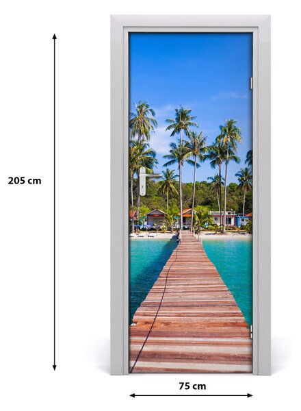 Rivestimento Per Porta Percorso tropicale 75x205 cm