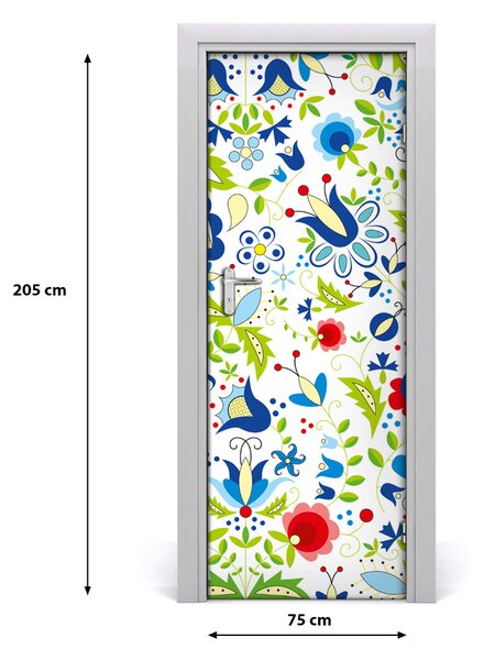 Adesivo per porta Modello etnico 75x205 cm