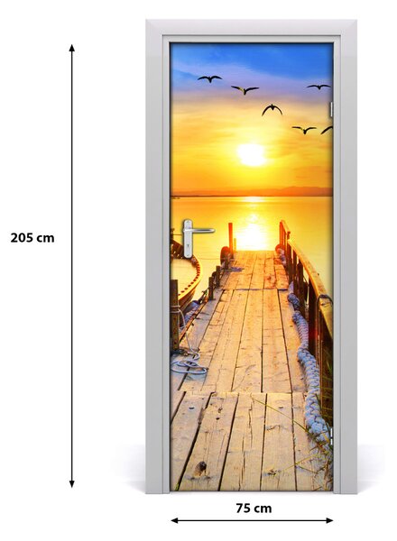 Adesivo per porta Paesaggi del lago 75x205 cm