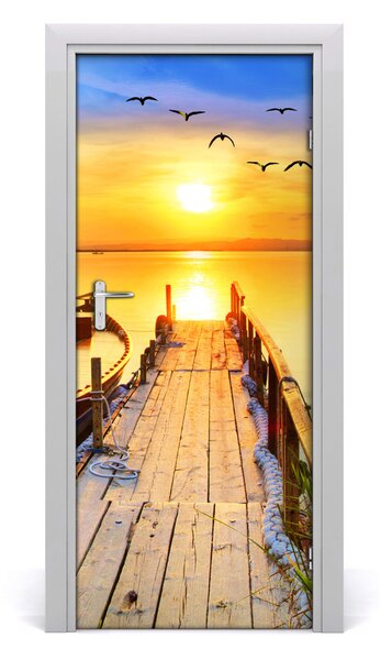 Adesivo per porta Paesaggi del lago 75x205 cm