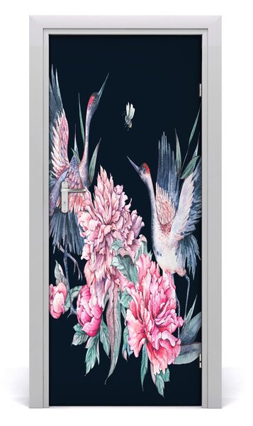 Adesivo per porta interna Gru 75x205 cm