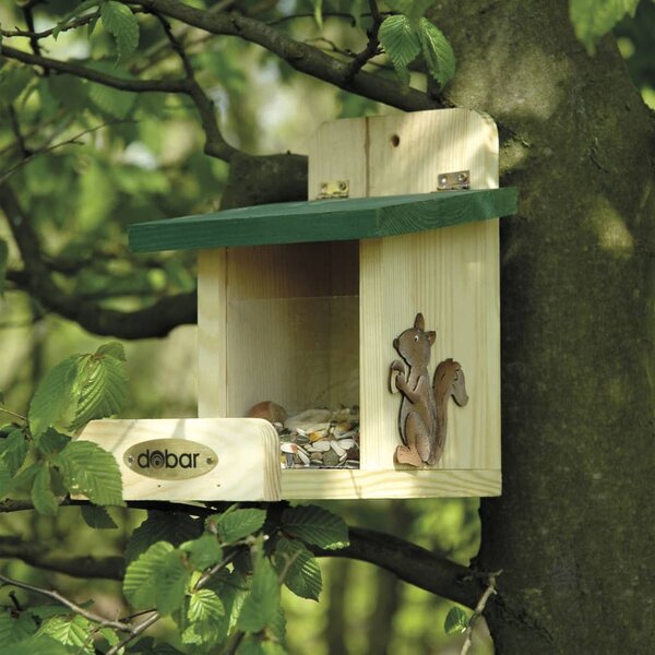 Casetta Per Scoiattoli Fai Da Te | Mangiatoia In Legno Con Tetto | Decorazione Per Giardino Naturale