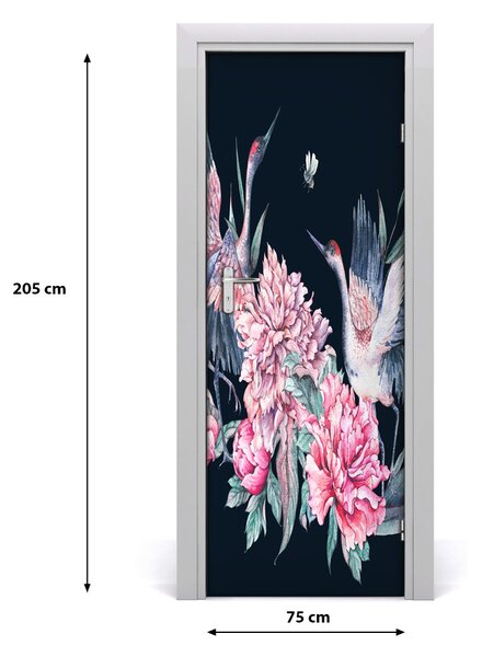 Adesivo per porta interna Gru 75x205 cm