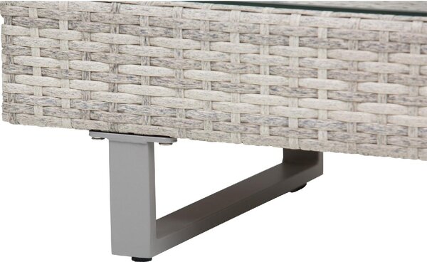 VivaGarden Salotto da Giardino con Divano Angolare e Tavolino con Cuscini in Rattan PE colore Grigio