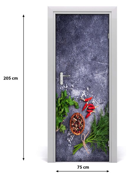 Rivestimento Per Porta Erbe e spezie 75x205 cm