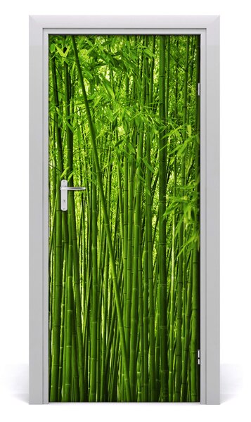 Adesivo per porta interna Foresta di bamboo 75x205 cm